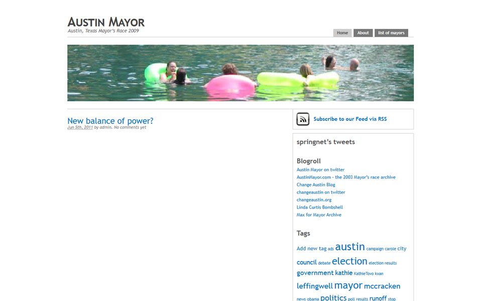 Peak-activity snapshot of austinmayor.com from Aug 27, 2011